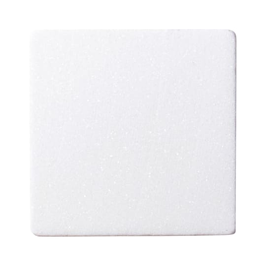 Craft Express White Coaster Marble With Cork Backing Square 3.93&#x22; x 3.93&#x22;, 4ct.